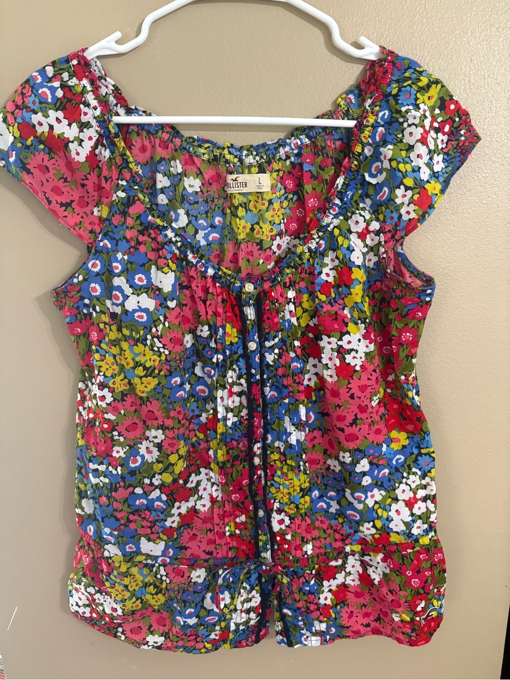 Hollister Bright Multicolor Floral Tank Top